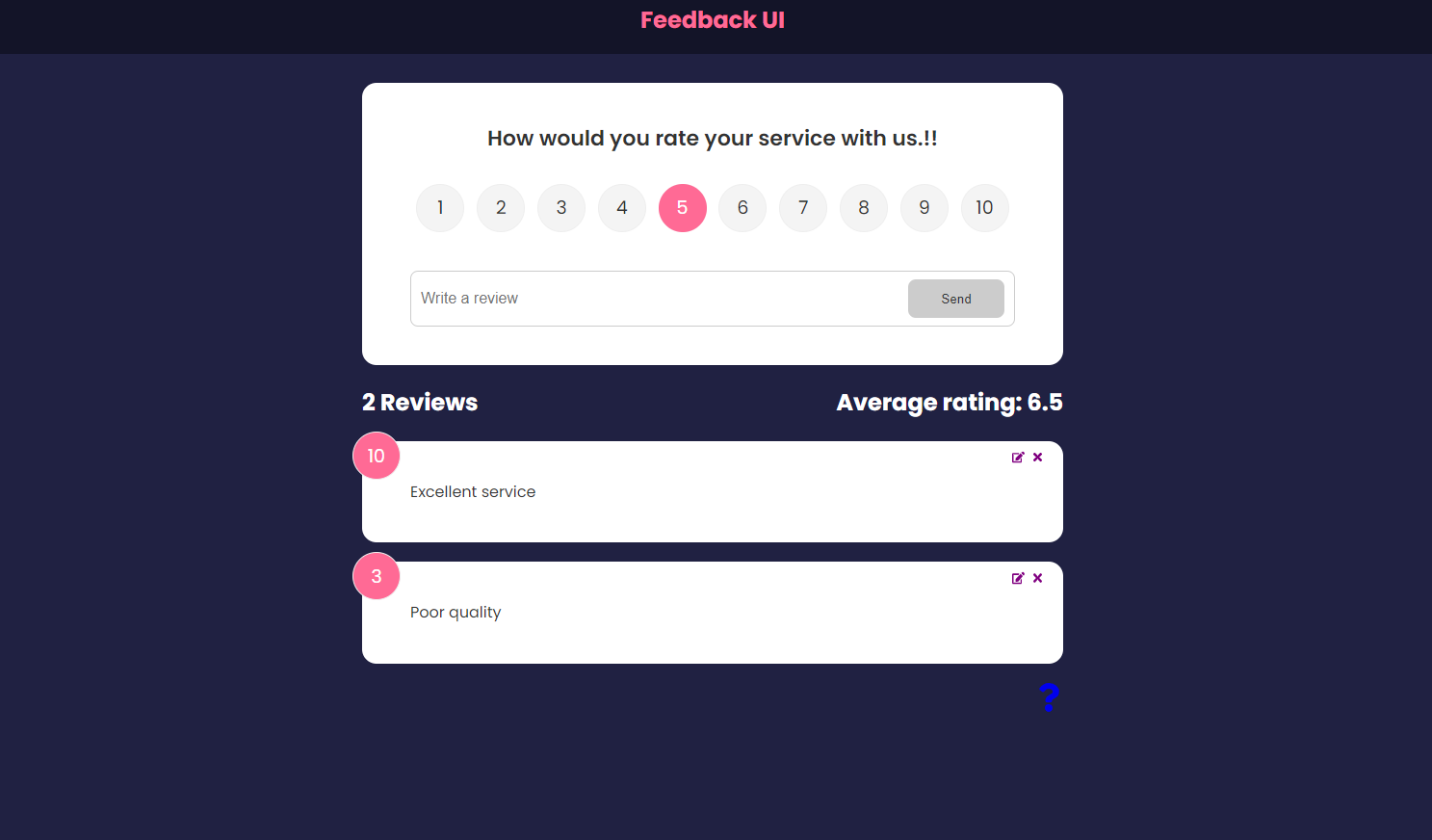 GitHub - TarekSaeed95/Feedback-website: website to get clients ...