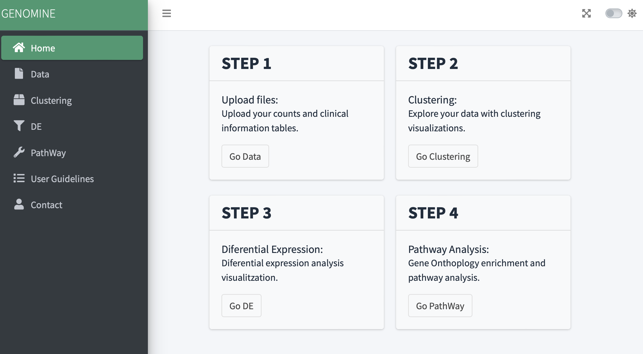 GitHub - aclosa/GenoMine: Shiny app for data exploration of RNAseq data ...