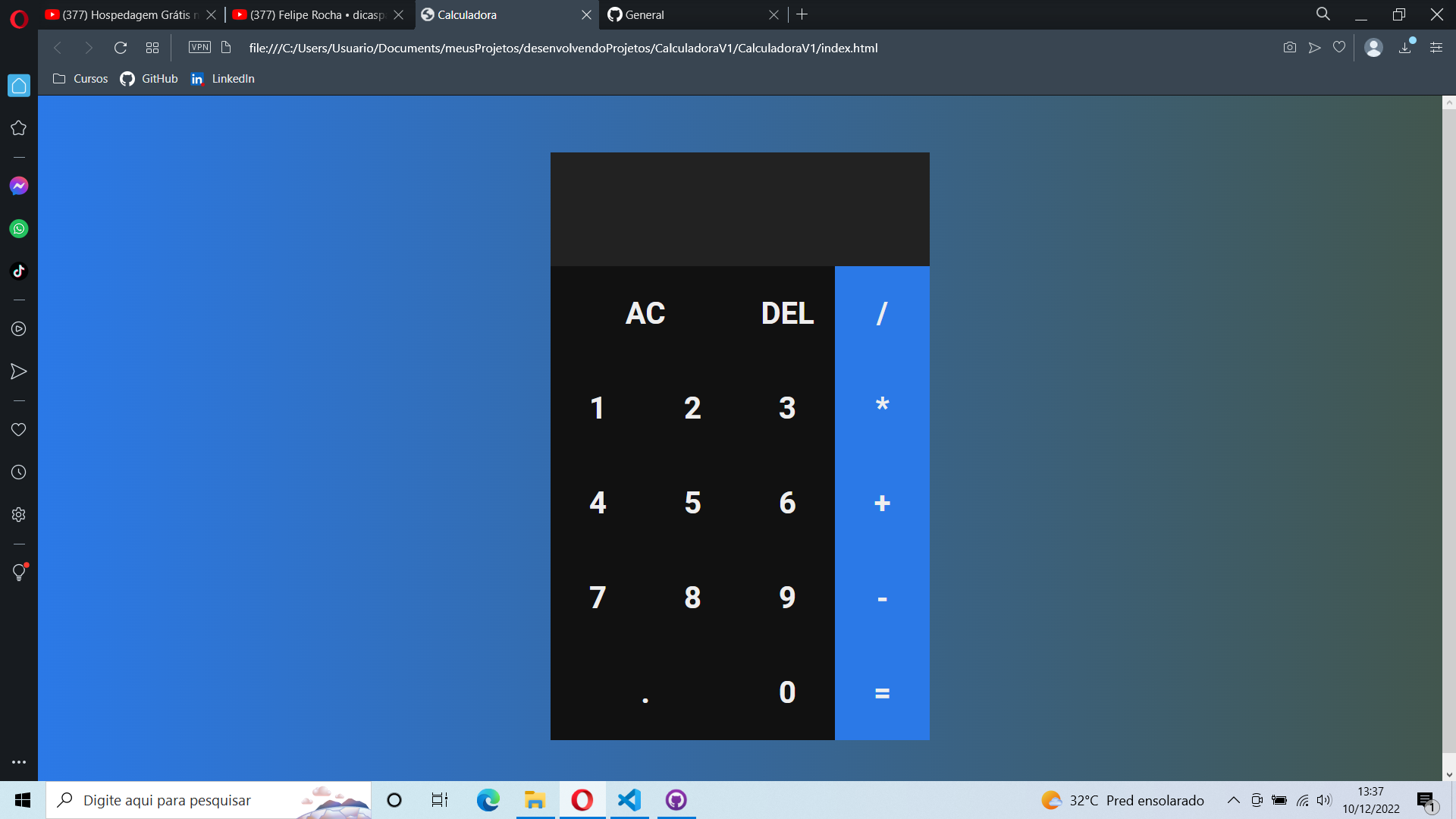 GitHub - PhelipeSilvestre/CalculadoraV1: Calculadora