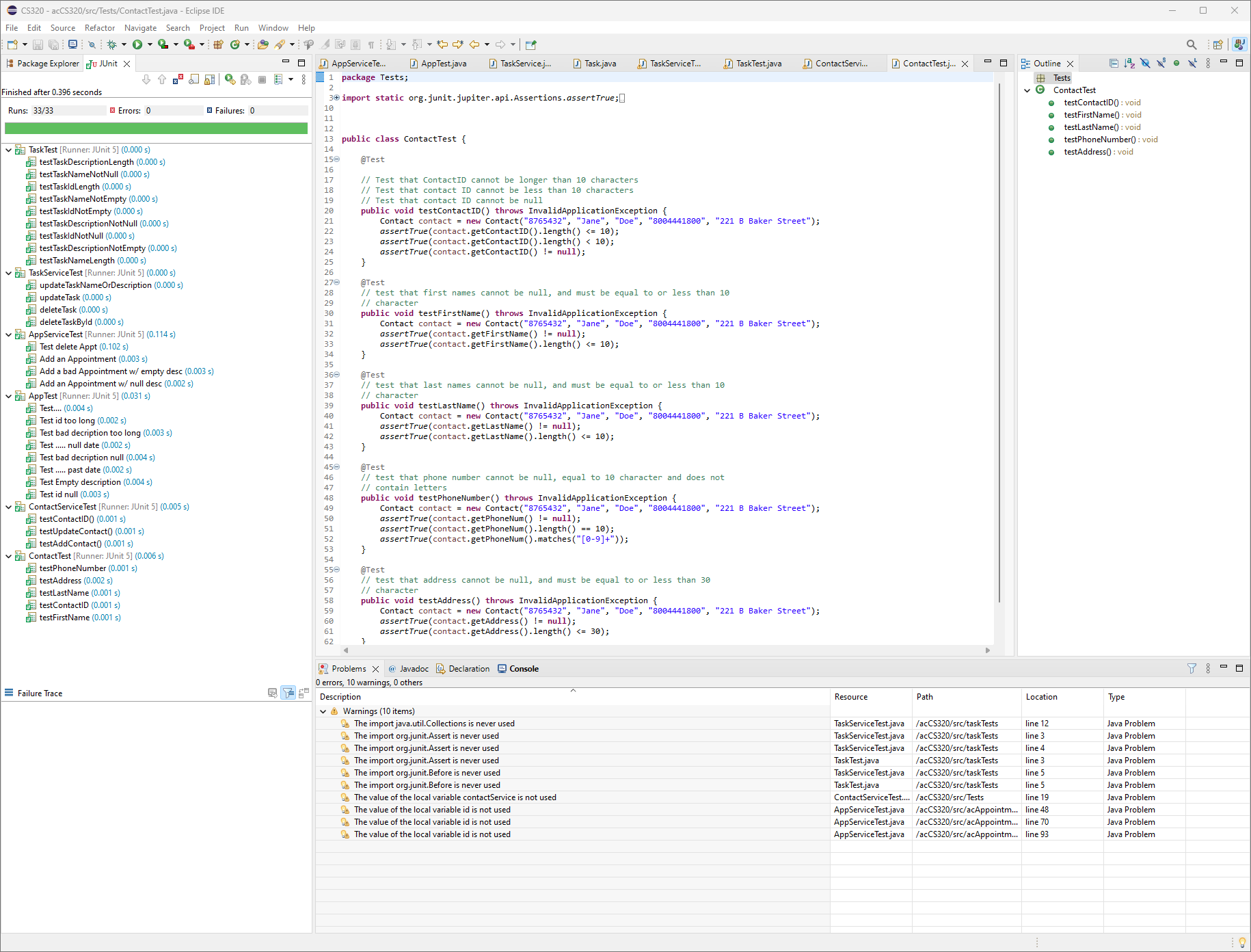 GitHub - acimineschoolprojects/Java-Contact-Service: Contact Service ...