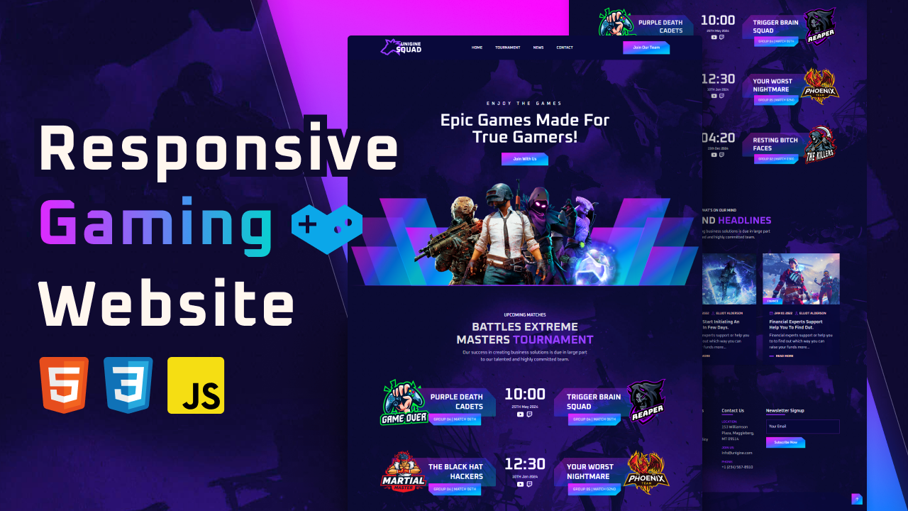 eSports - Game HTML5 Responsive Website Template