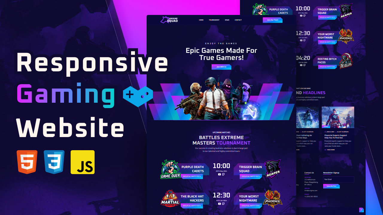 GitHub Codewithsadee unigine Unigine Is A Fully Responsive Esports