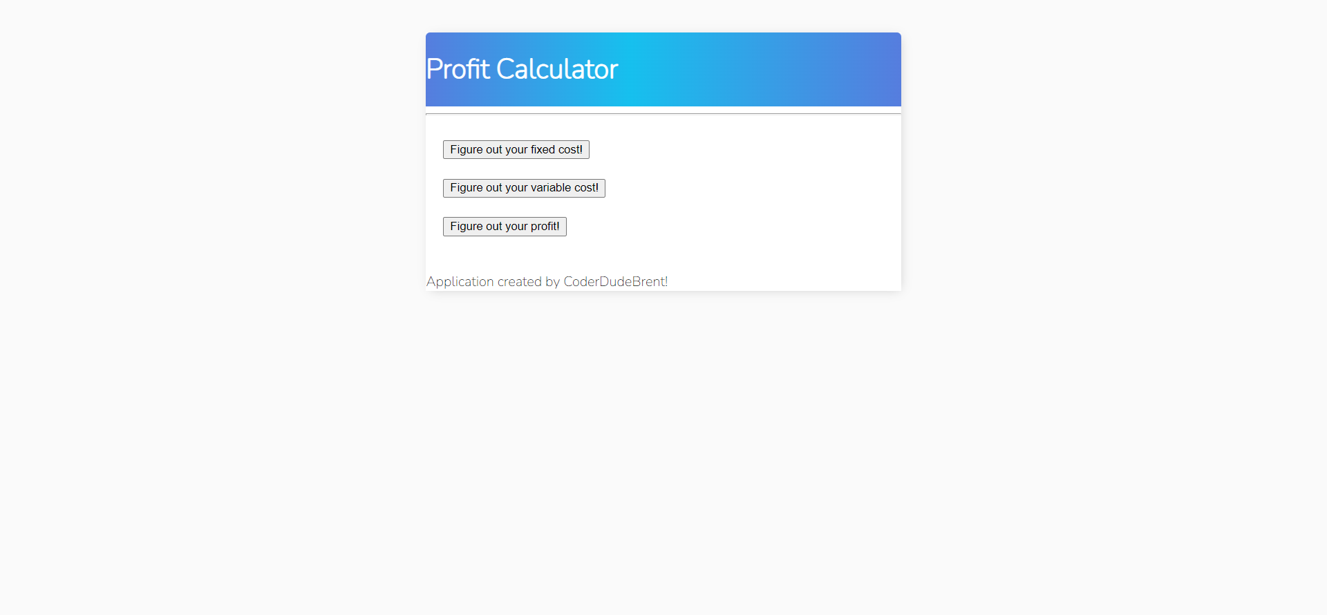 GitHub - CoderDudeBrent/ProfitCalculator: Basic calculator for drivers ...