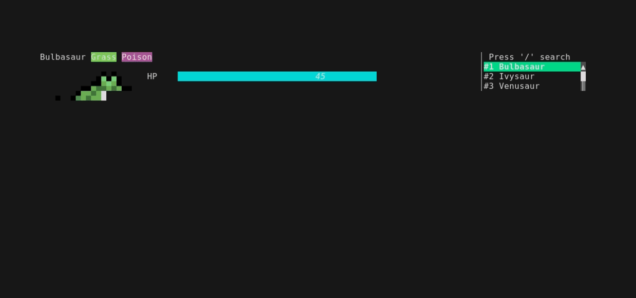 GitHub Ckaznable poketex Simple Pokedex Based On TUI Terminal User 