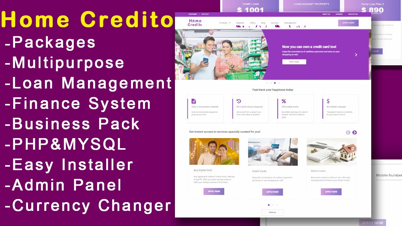 home-credito-loan-finanace-management-multipurpose-system