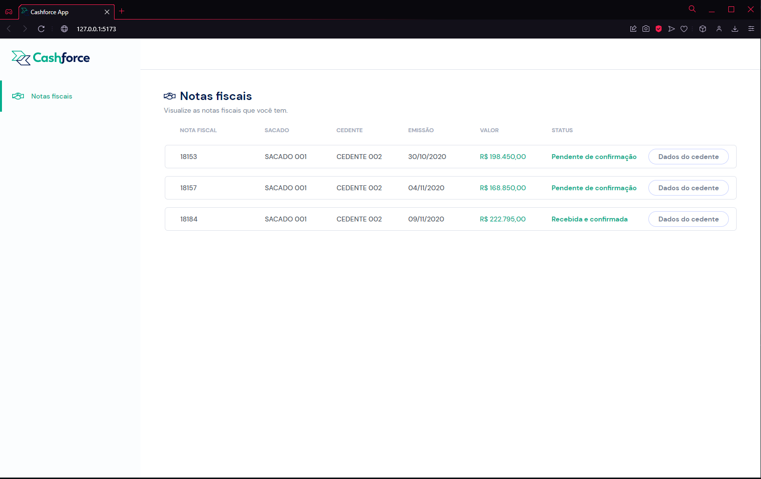 GitHub - Rafarello/Cashforce-Frontend: Repositório para teste da ...