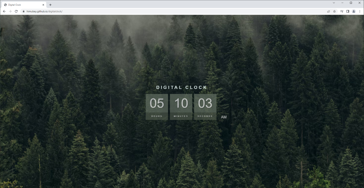 GitHub - himubey/digitalclock: A Minimal Digital Clock Design in HTML ...