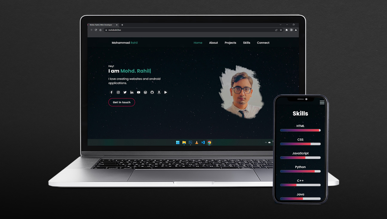GitHub - mohdrahil101/portfolio-website: A complete responsive ...
