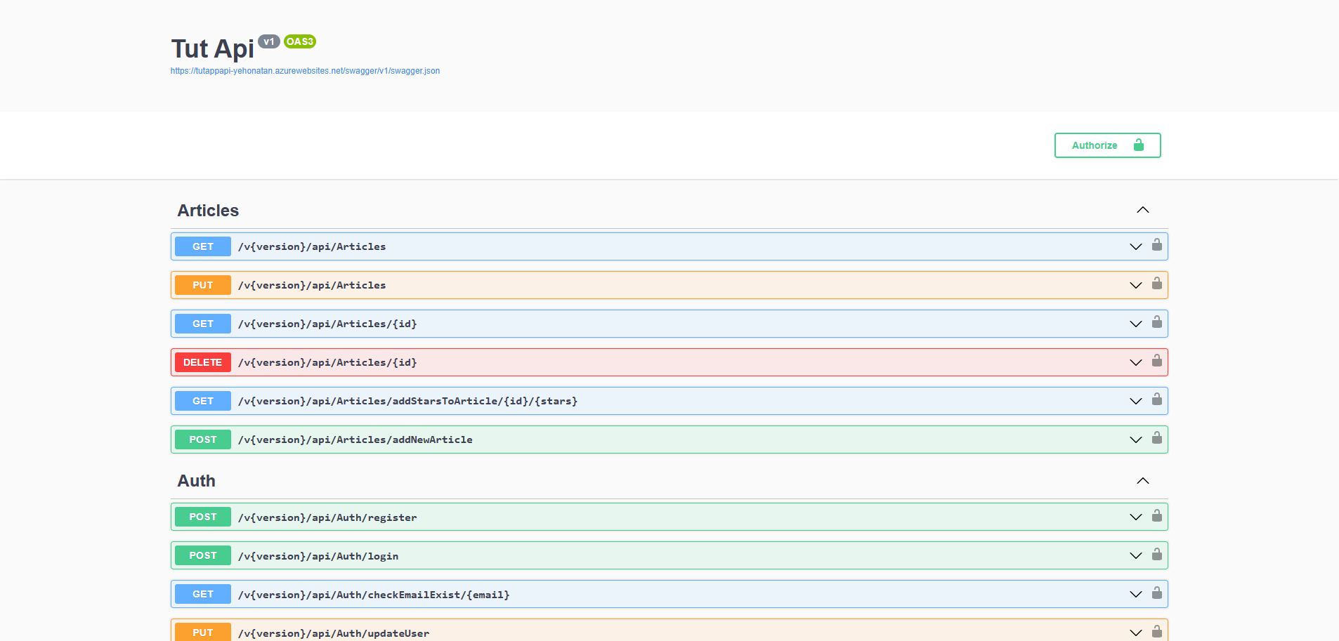 GitHub - yehonatan604/TutAppAPI: Tut App Api