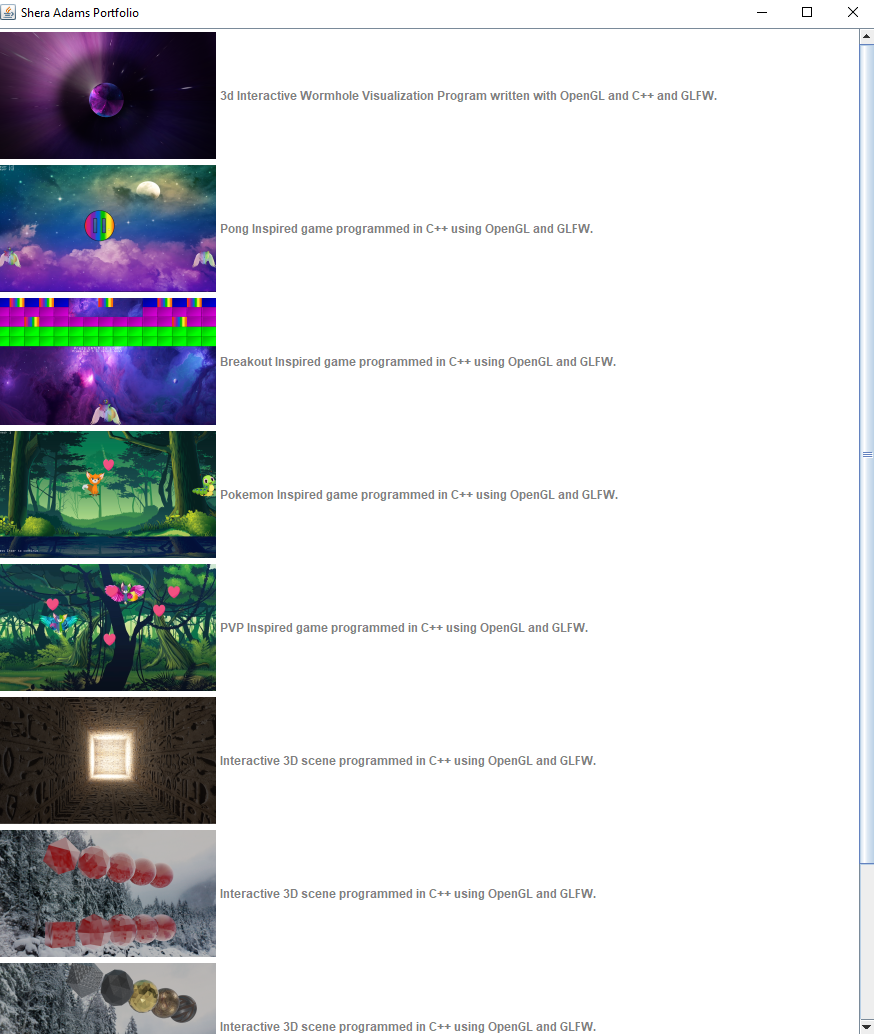 GitHub - sheraadams/Portfolio: Java Slide Show Portfolio Template