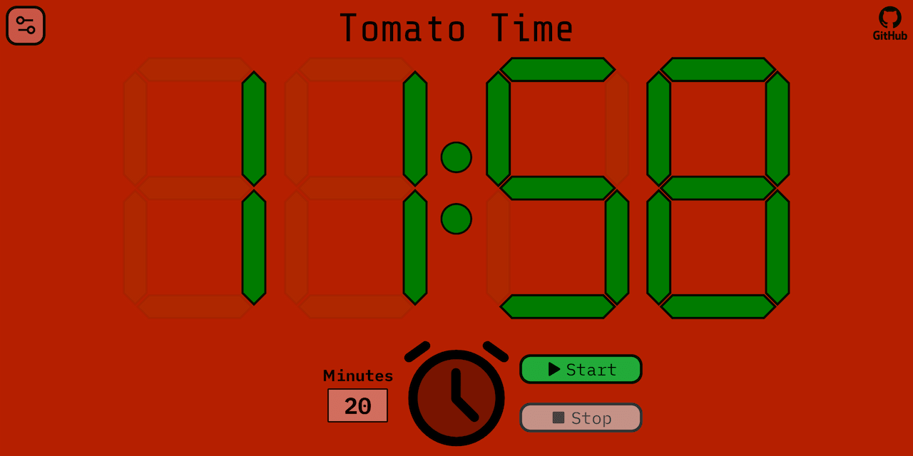 GitHub - joncroce/tomato-time: A time management app with a big clock ...
