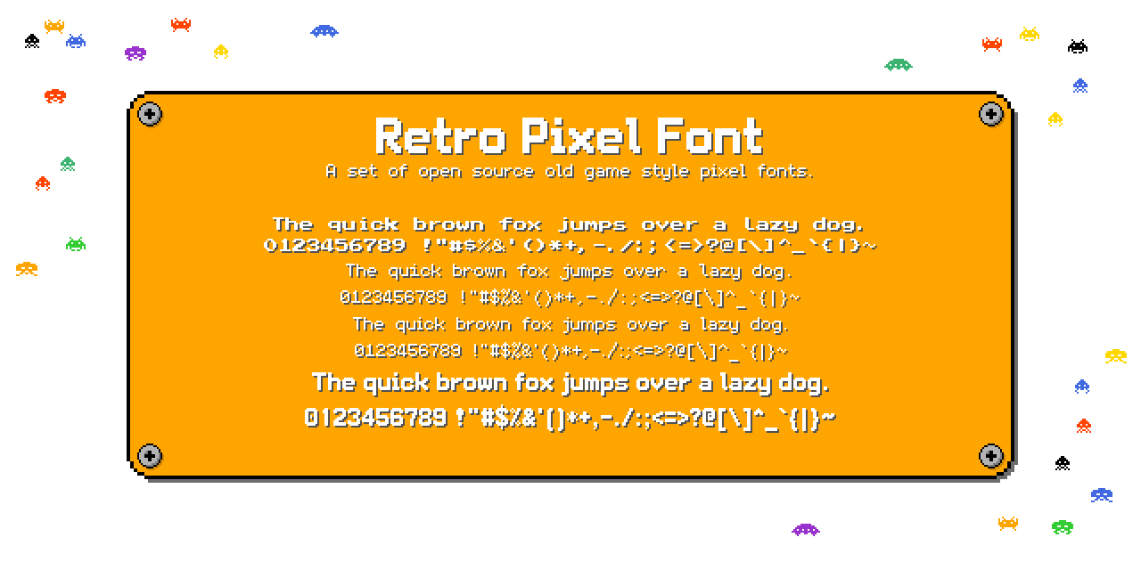 GitHub - TakWolf/retro-pixel-font: A set of open source old game style ...