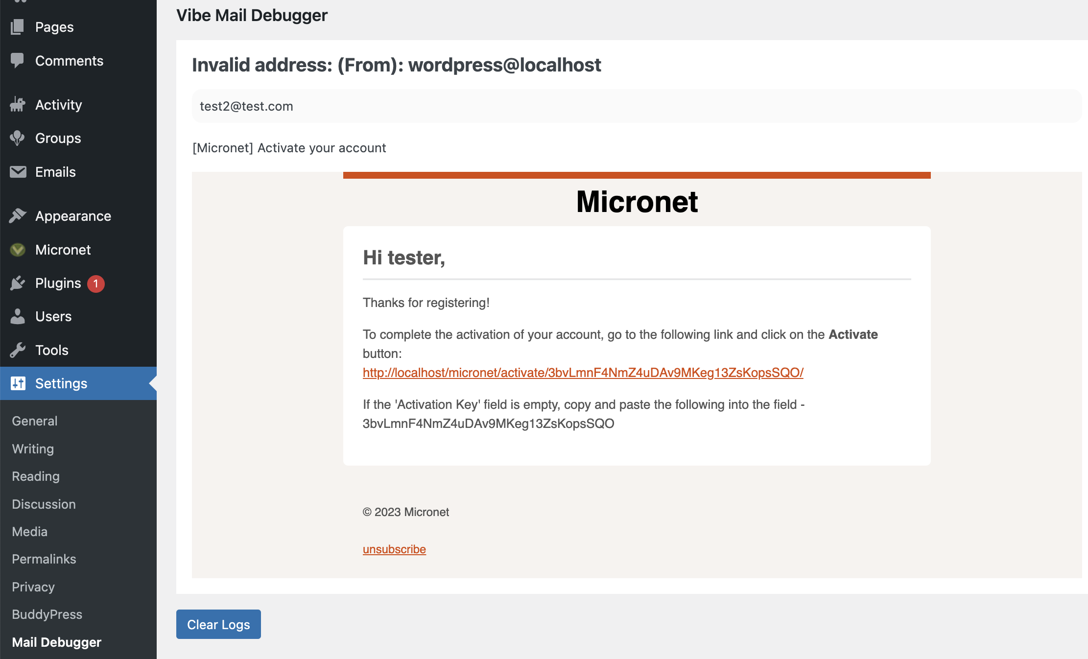 GitHub VibeThemes/vibemaildebugger Debug WP Emails
