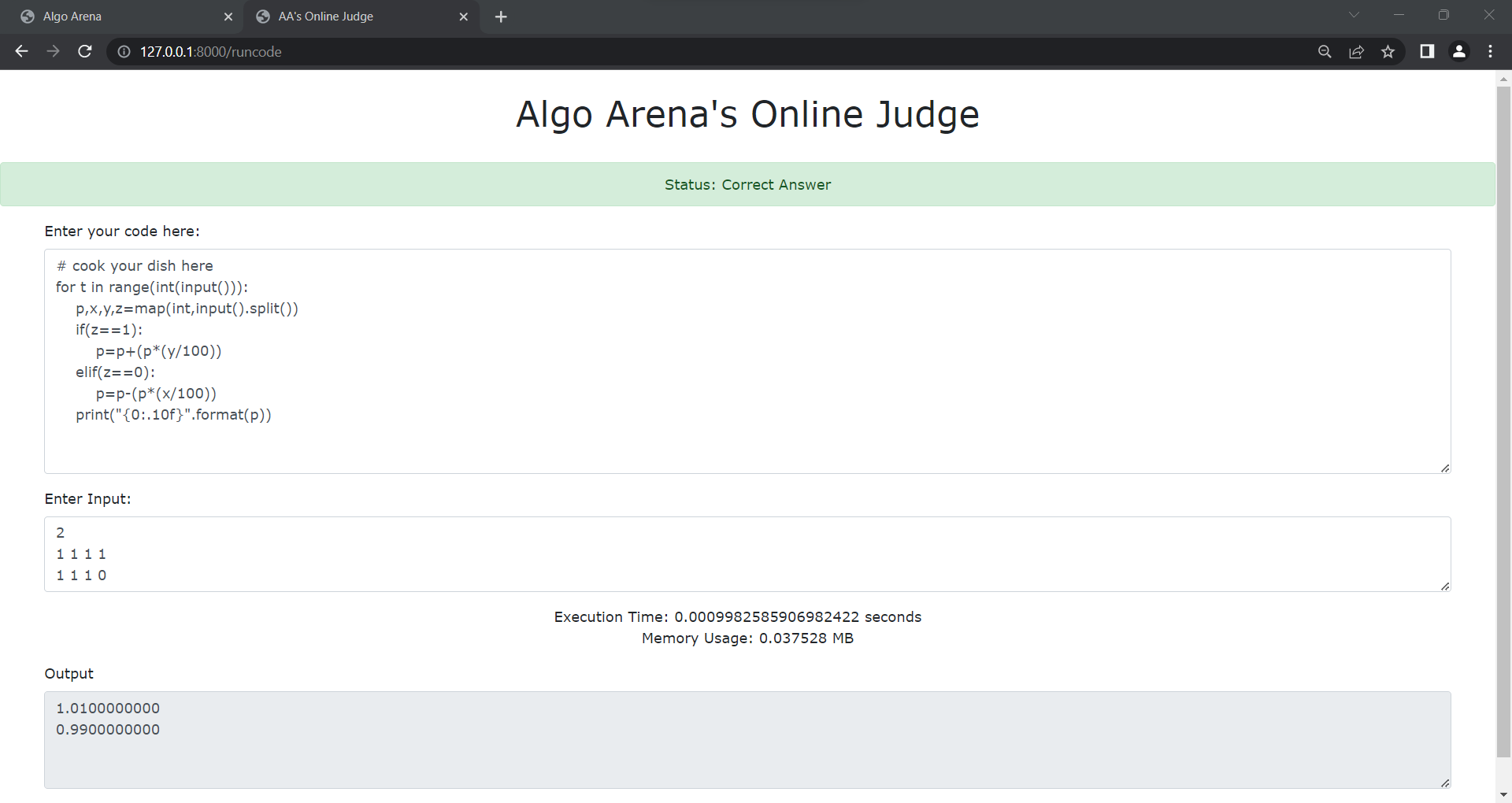 Algo-Arena