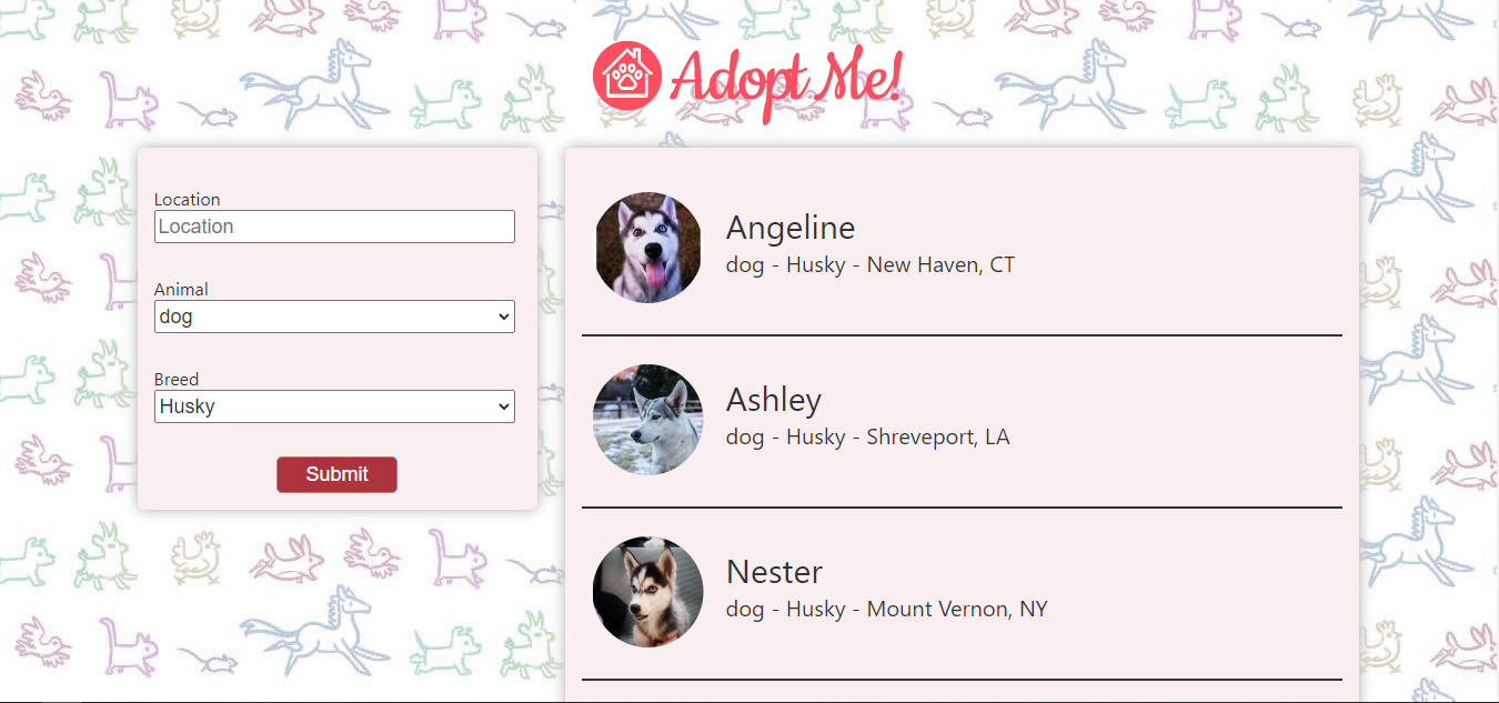 GitHub - LujanJuan/Adopt-Me-React-App