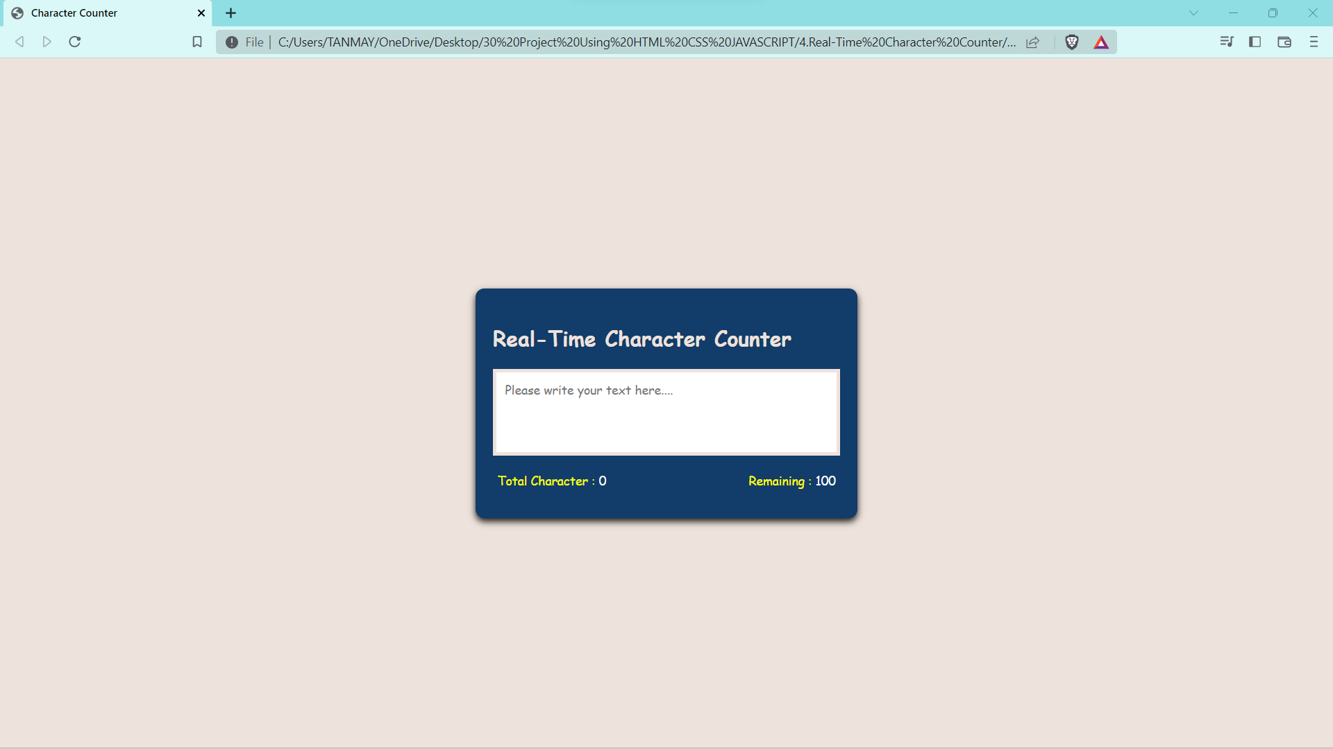 GitHub - tanmay547/Real-Time-Character-Counter: Real-Time Character ...