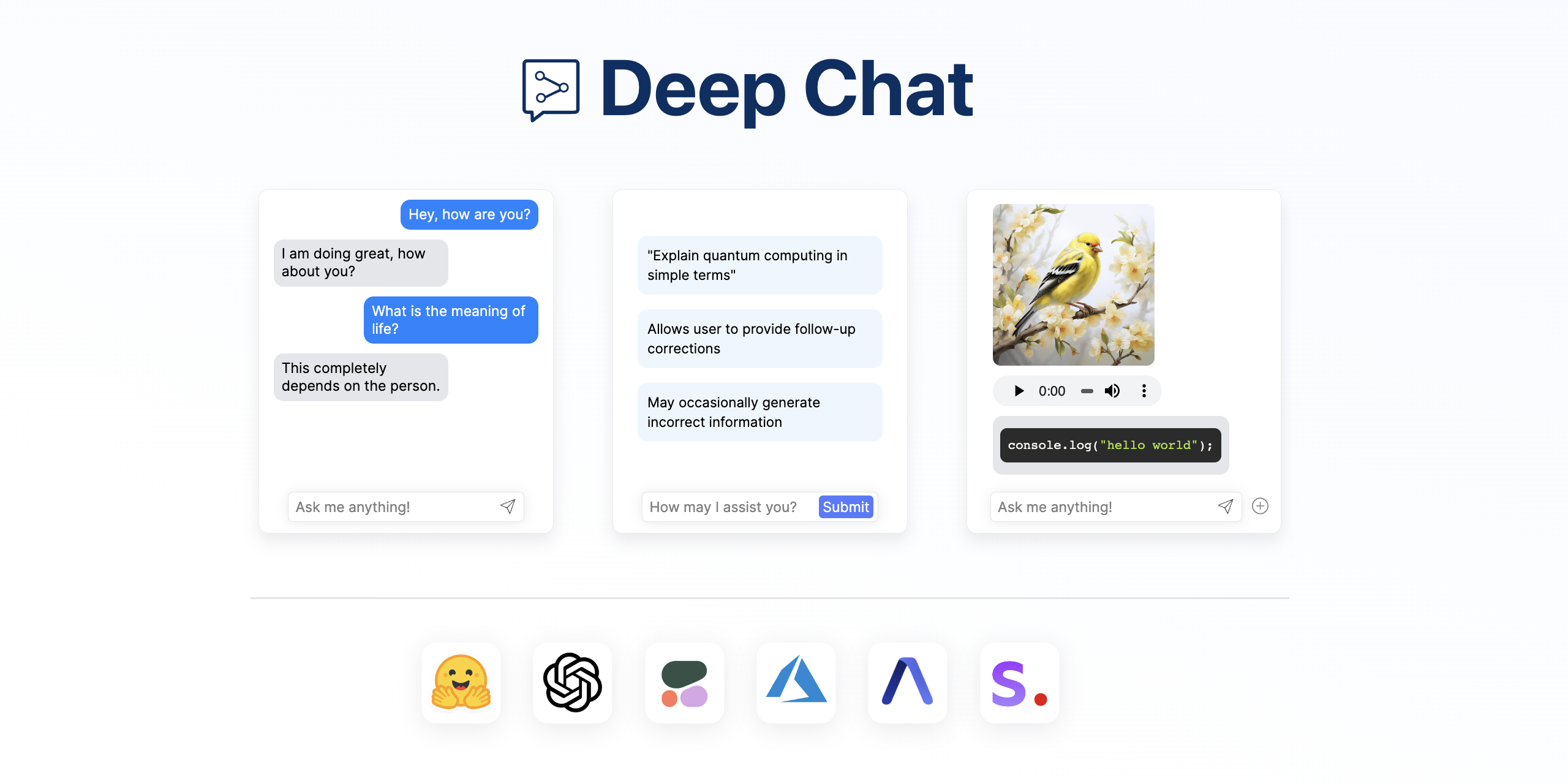 Build Custom AI Chatbots with Ease: Introducing DeepChat