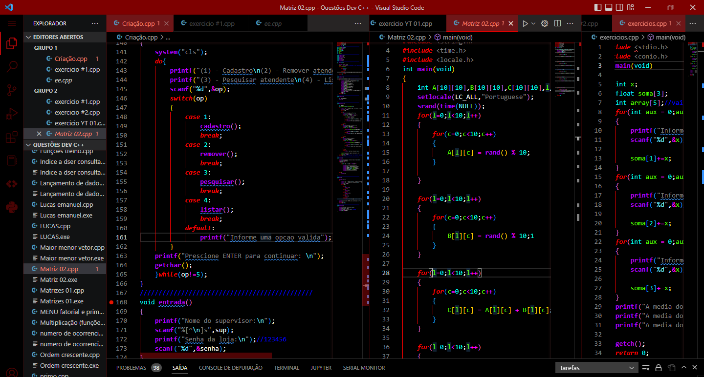 Complexidade de algoritmos insertion, selection e bubble sort.