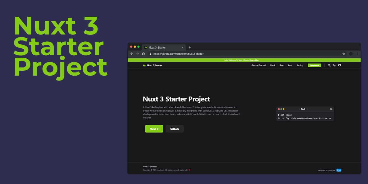 GitHub renatoxm/nuxt3starter A Nuxt 3 starter template or