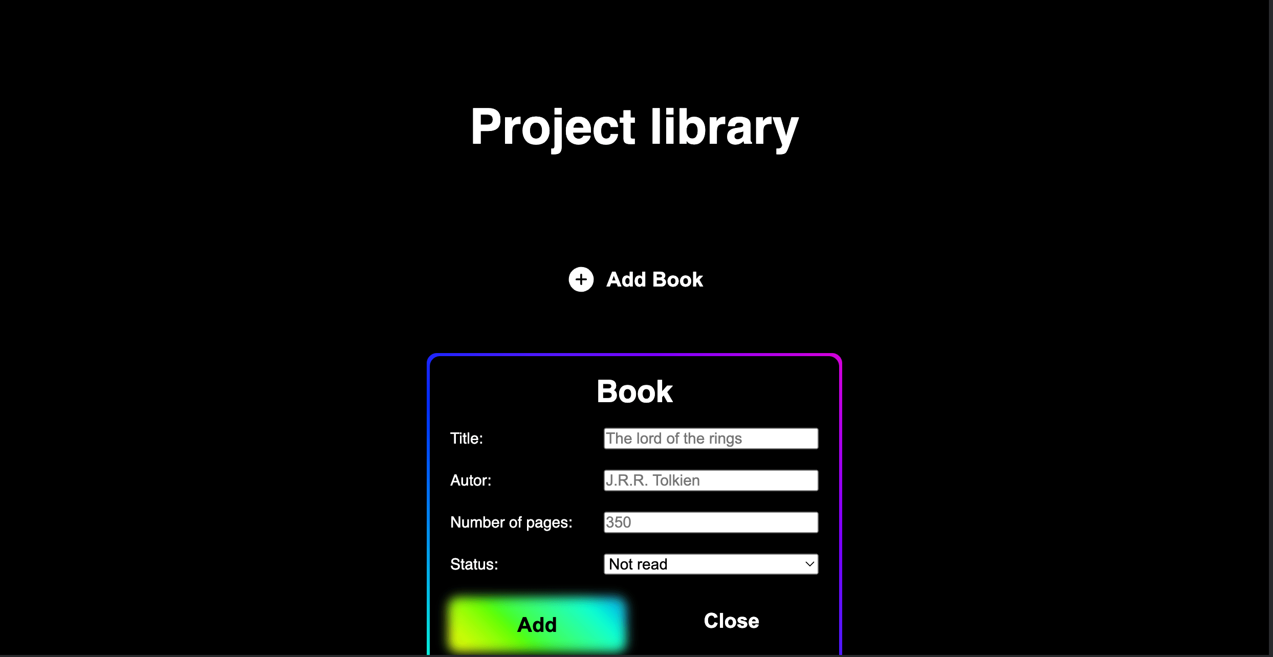 GitHub - Andreja011/library: First project of The Odin Project ...