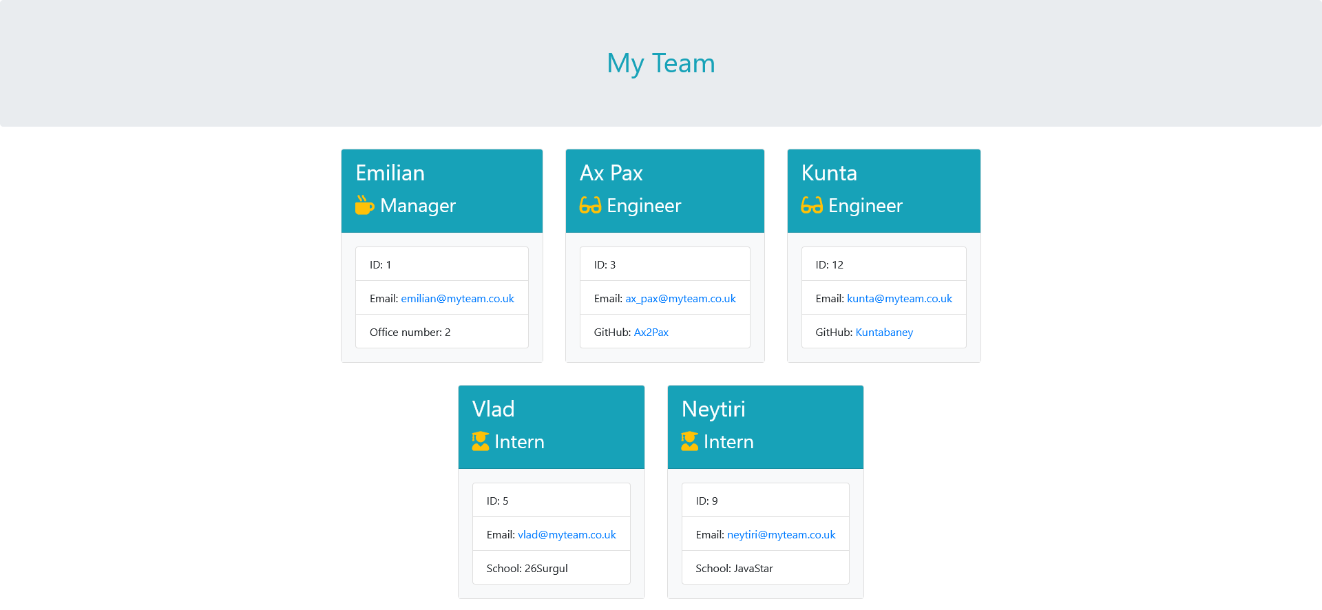 team-profile-generator