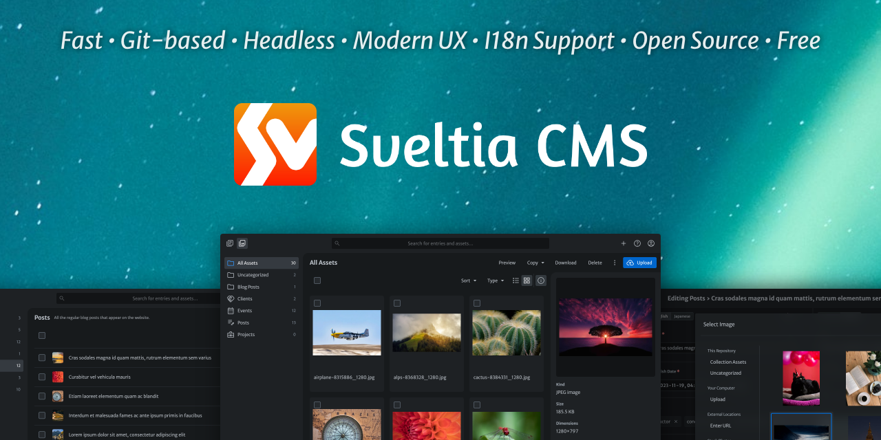 Sveltia CMS: Fast, Git-based, Headless, Modern UX, I18n Support, Open Source, Free