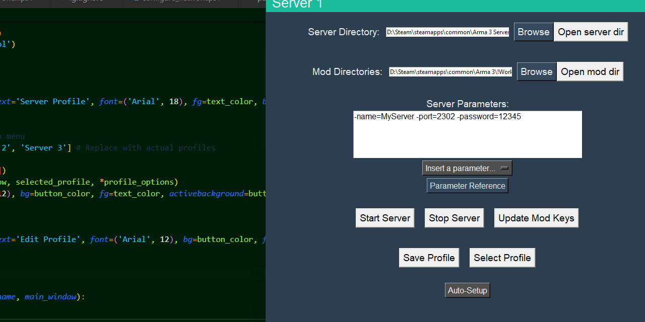 ARMA 3 SERVER CONTROL INTERFACE