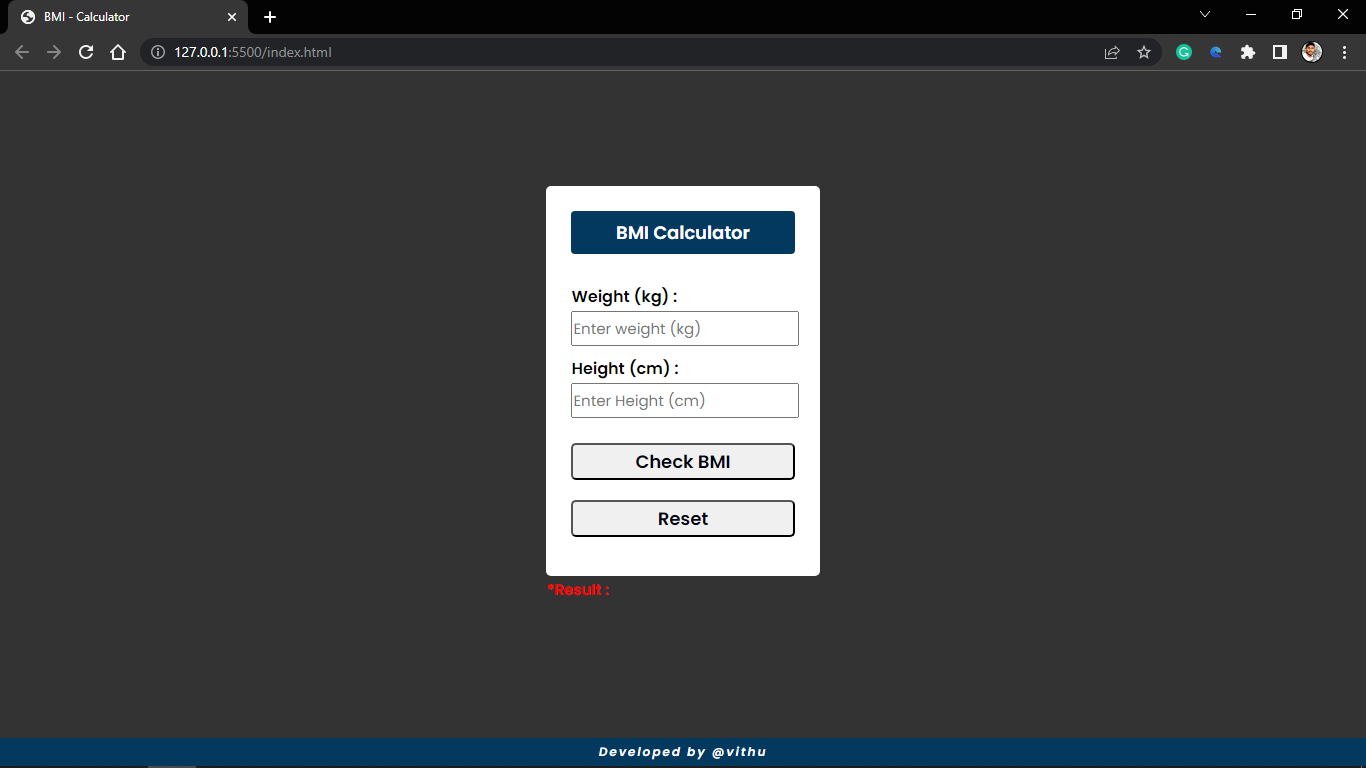 GitHub - thasvithu/BMI-Calculator: This is a BMI calculator developed ...