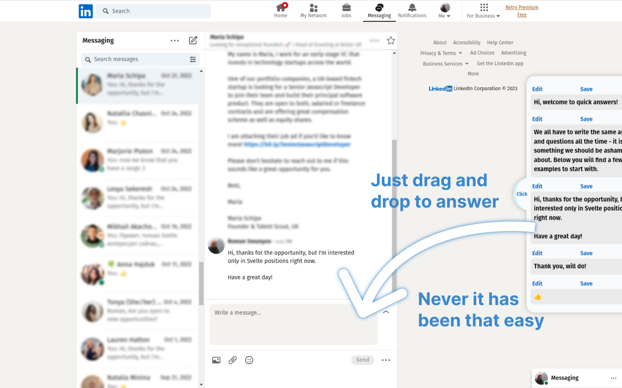 Github Romanisthere Linkedin Quick Replies