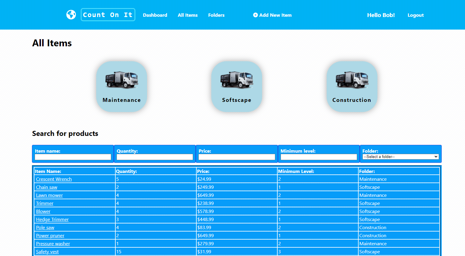 Github grafuj countonit an inventory managing app to replace excel