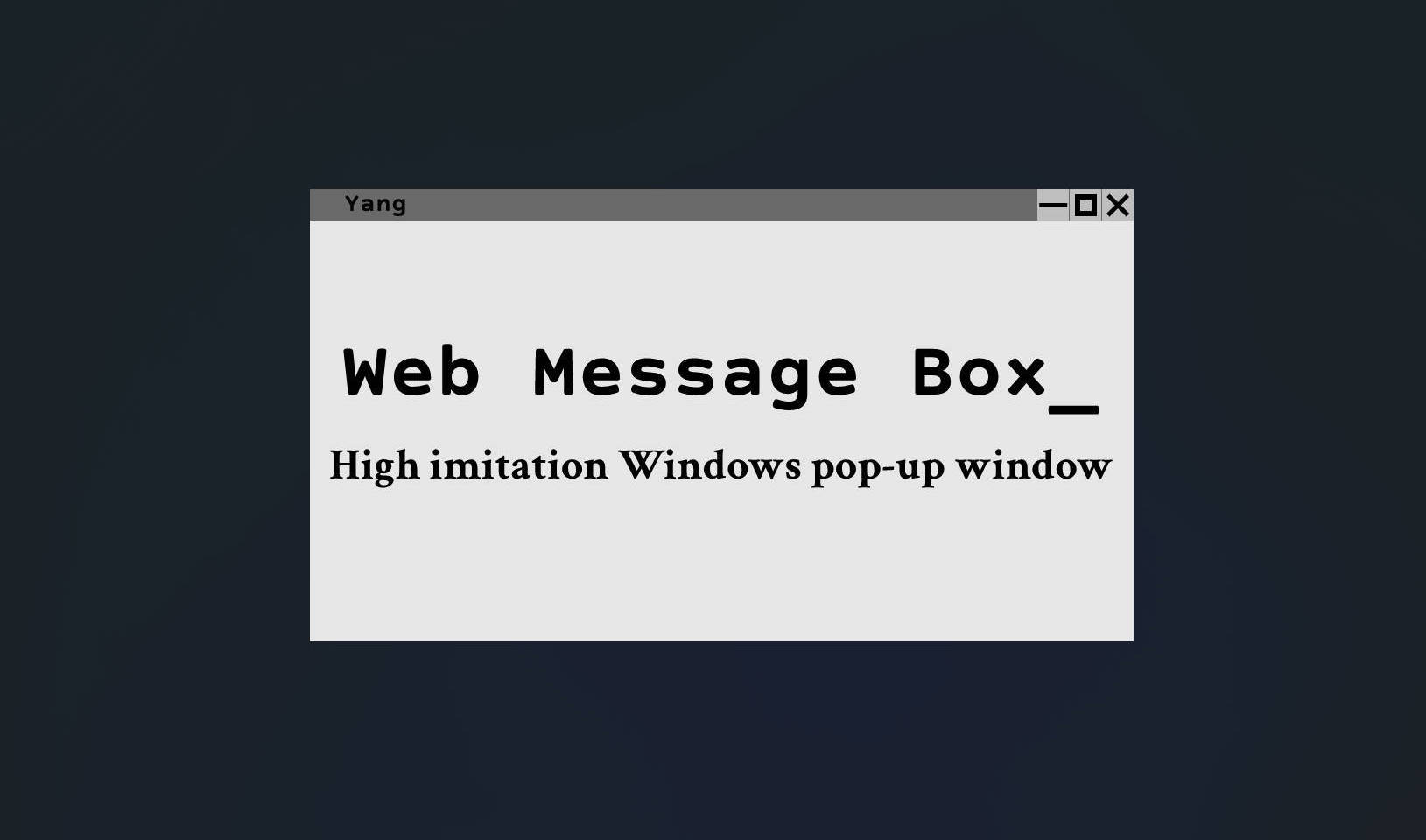 WebMessageBox