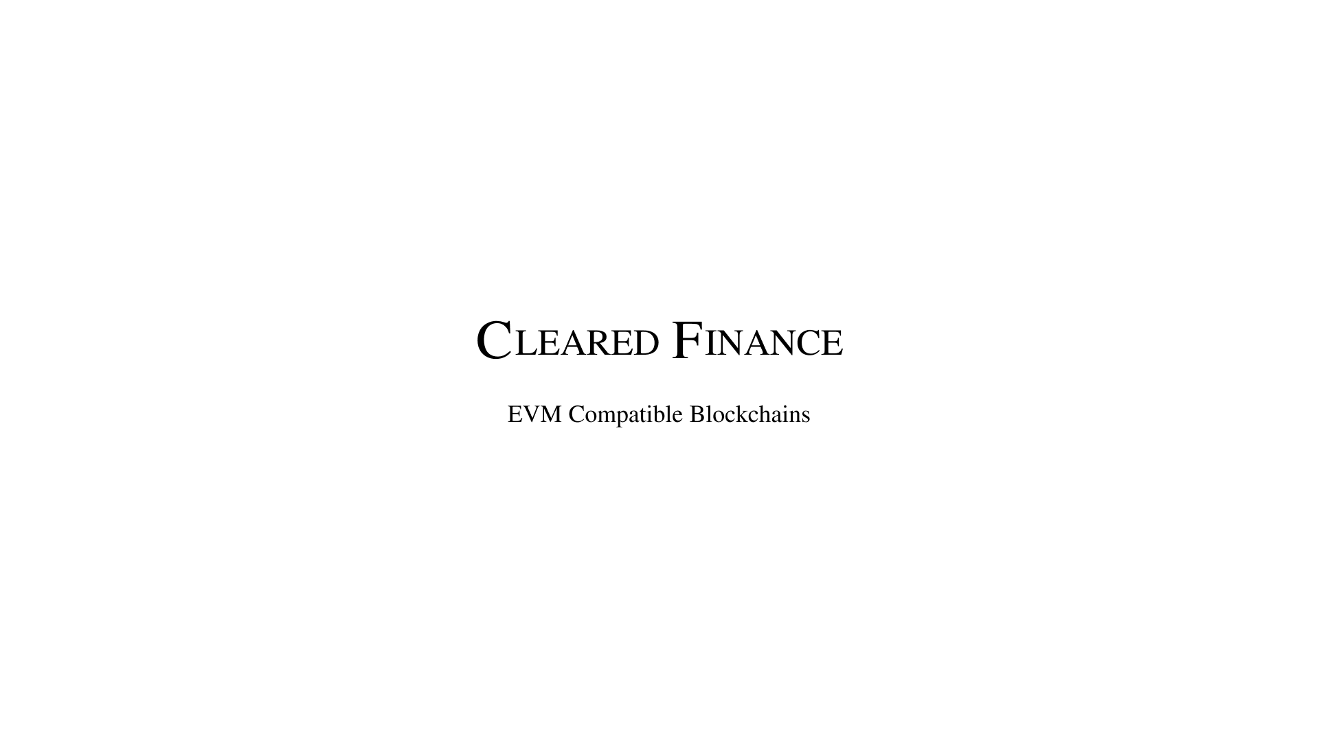 GitHub nftchance/clearedfinance Cleared Finance is designed to