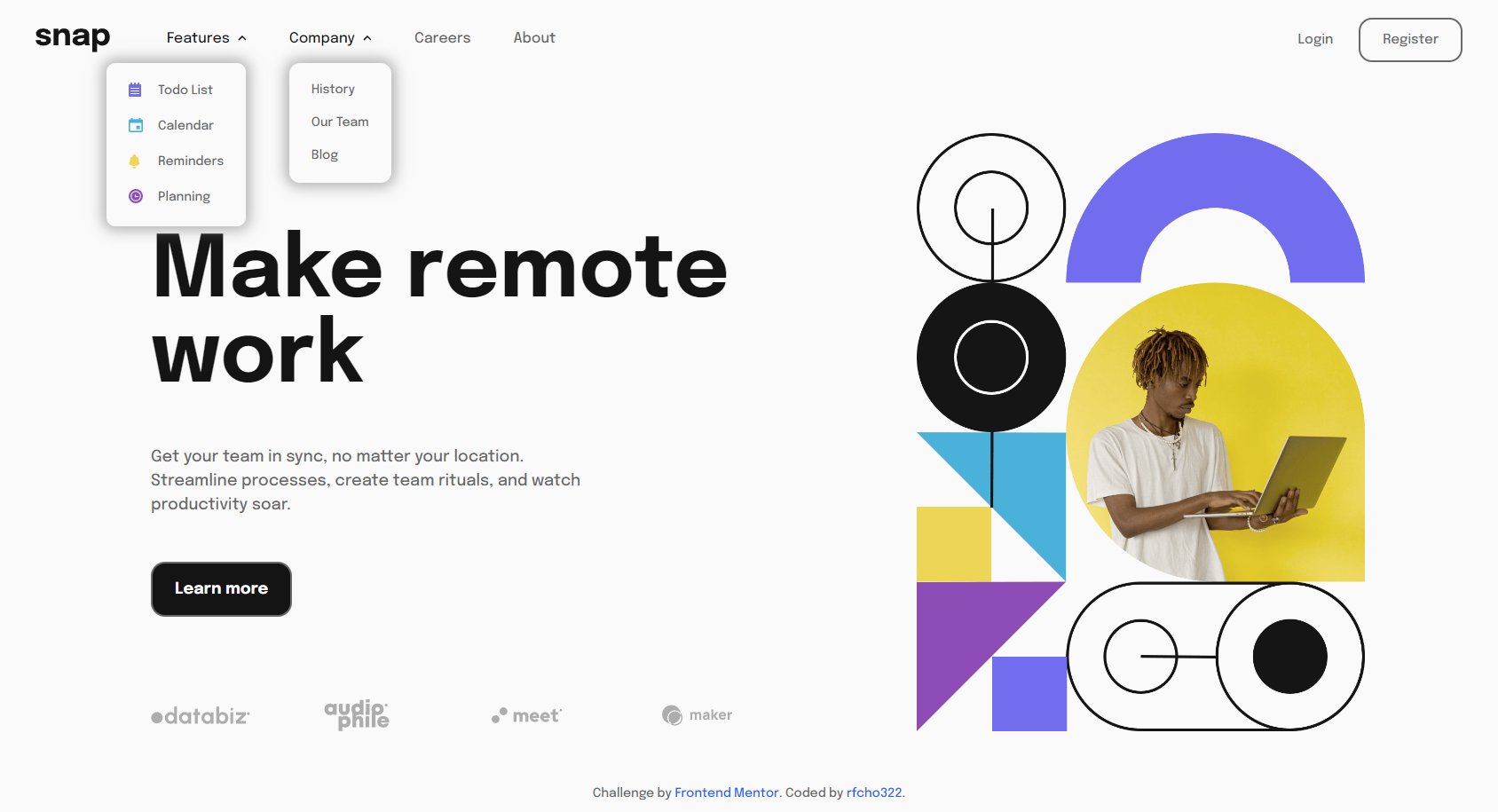 GitHub - rfcho322/fem-snap-landing-page: SNAP - landing page with intro ...