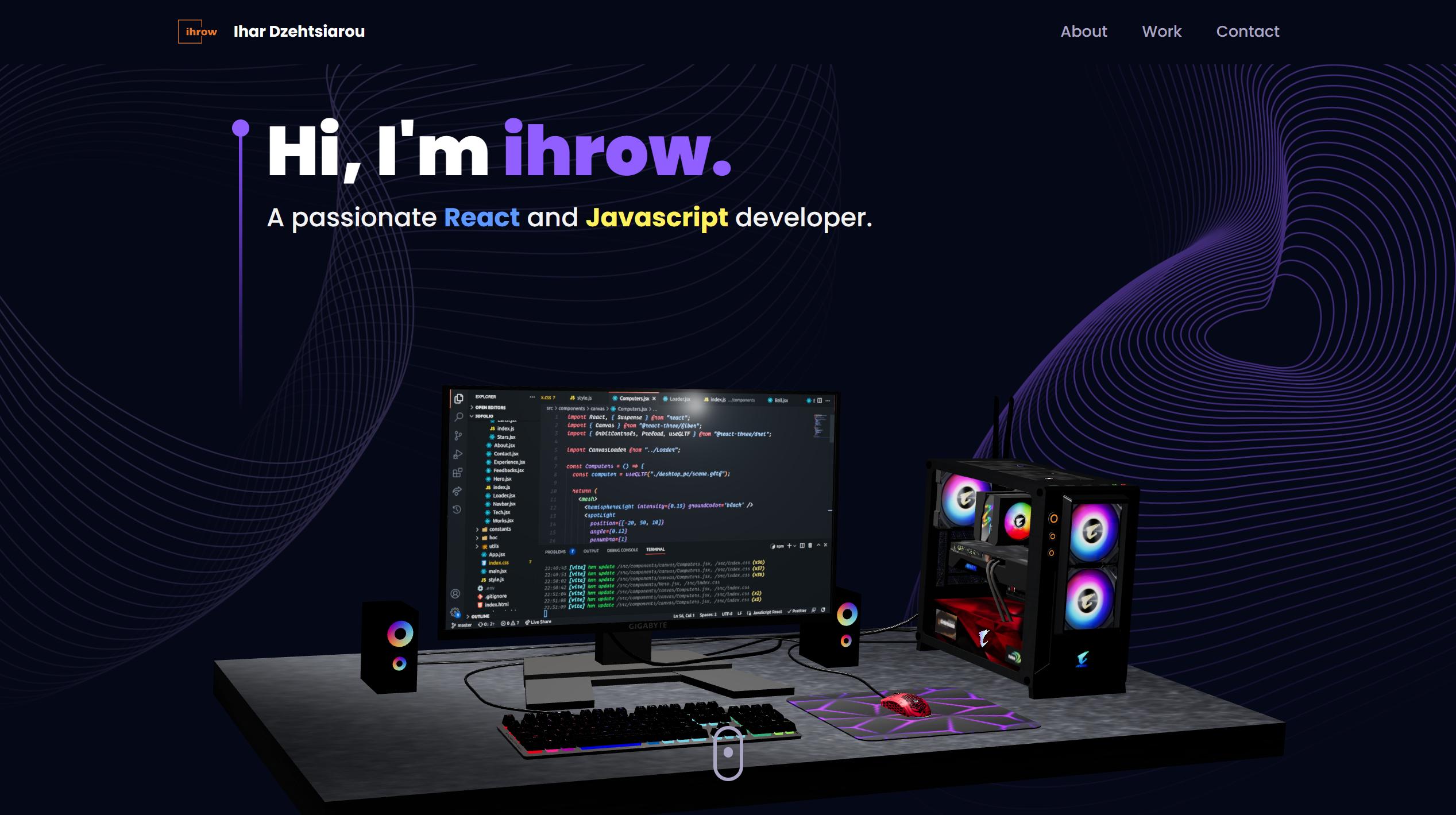 GitHub - ihrow/react-portfolio: Portfolio website created using React ...