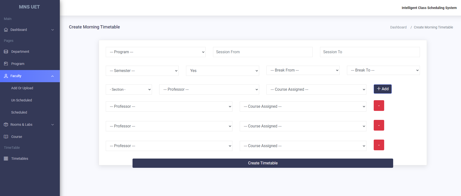 GitHub - Ahmad-Dogar/timetable-php: Inteligent timetable management ...