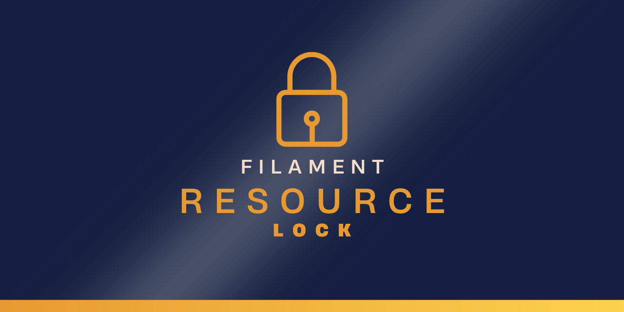 GitHub kenepa/resourcelock Filament Resource Lock is a Filament