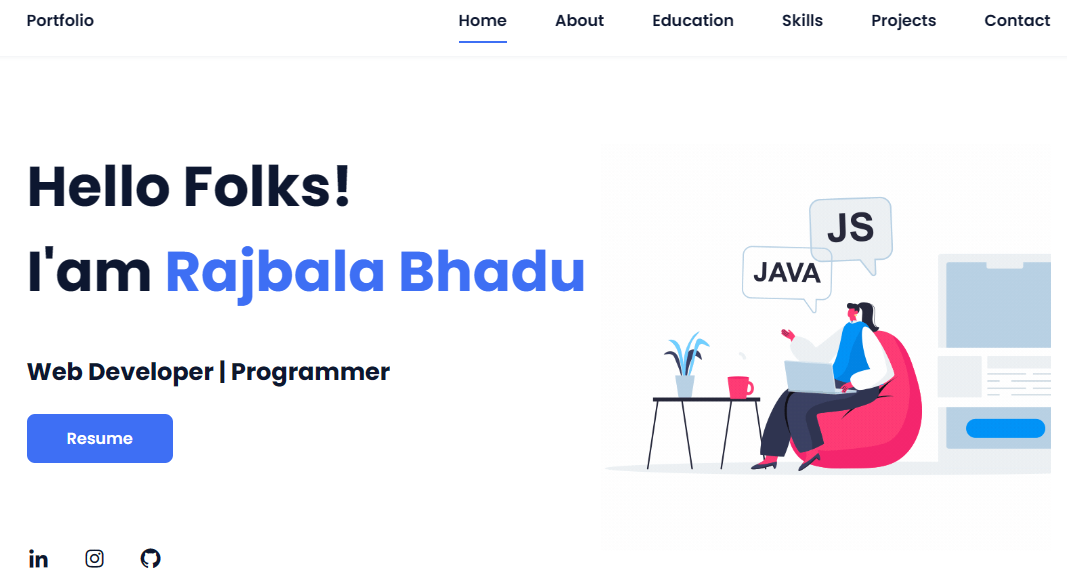 GitHub - bhadurajbala22/Portfolio-website: This is my personal ...