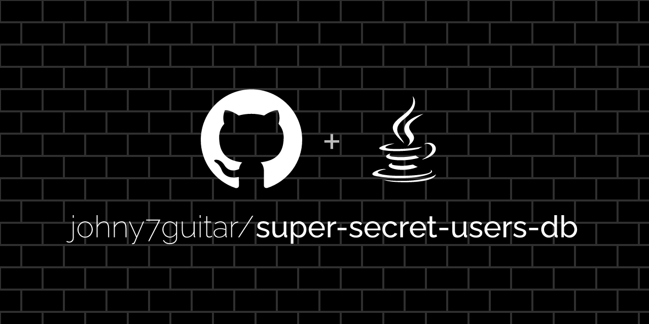 GitHub - johny7guitar/super-secret-users-db: Test task for BeatDev