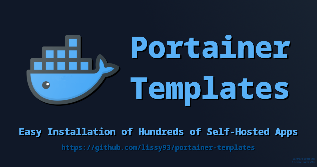 GitHub Lissy93/portainer templates: 🚢 400  1 click Portainer app