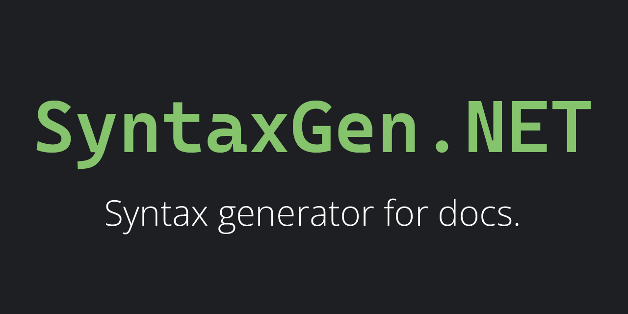 dotnet-syntaxgen