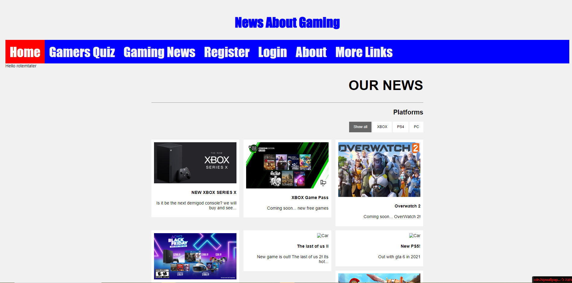 GitHub - rotemt1/Gaming-Zone: A Cool gaming website