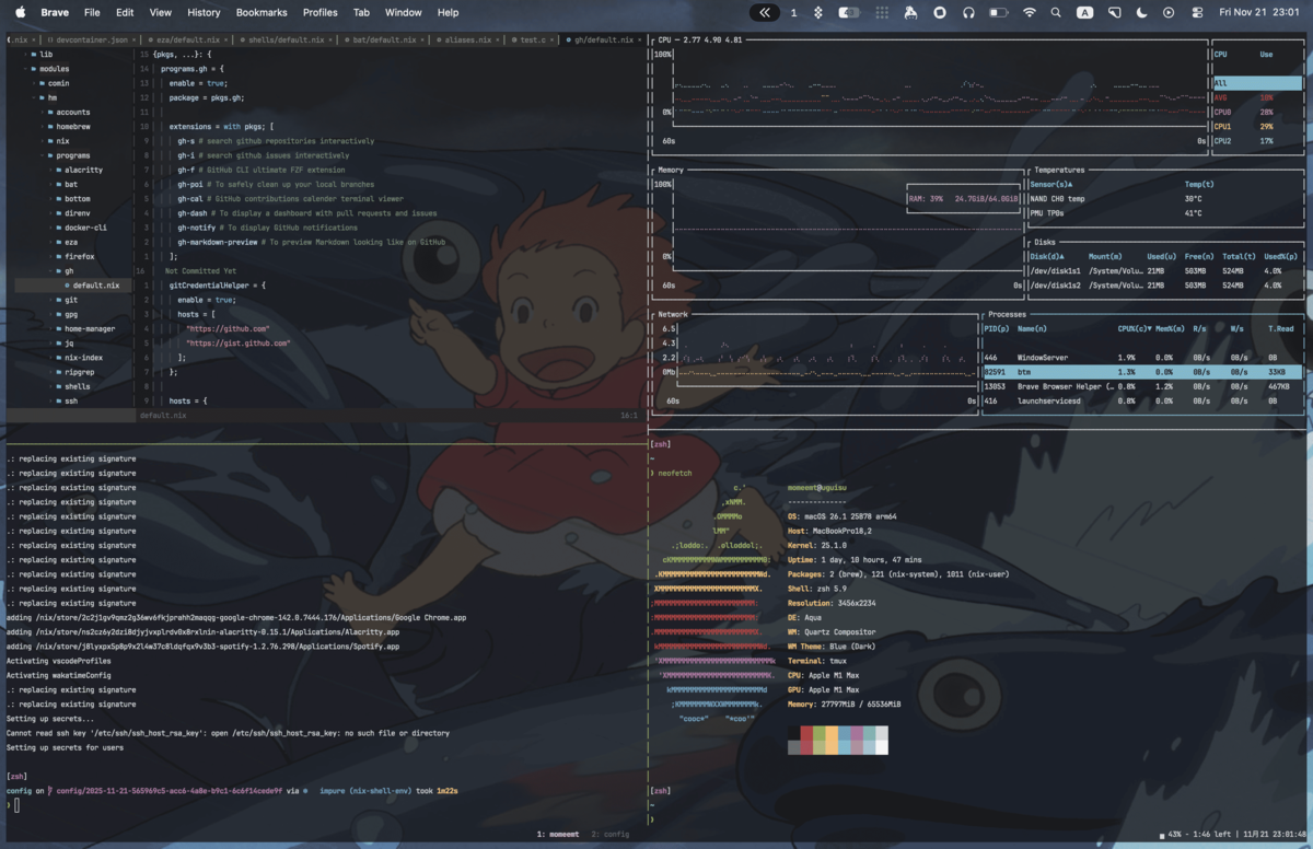 GitHub - momeemt/config: Build once, bring everything up.