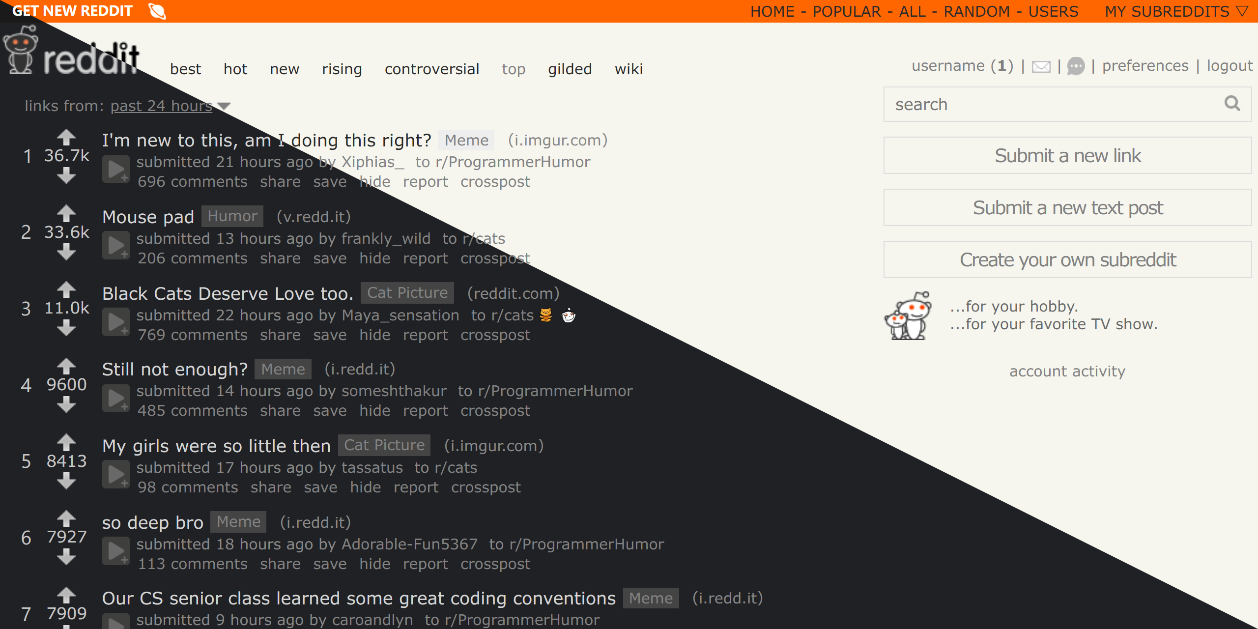 GitHub - samling/reddit-stealthmode: Stealth mode toggle for old and new  Reddit to show or hide subreddit names when browsing.