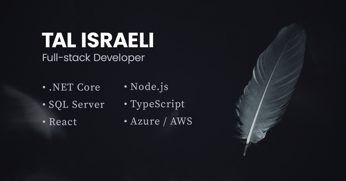 GitHub - talisraeli/portfolio: My latest version of portfolio website ...