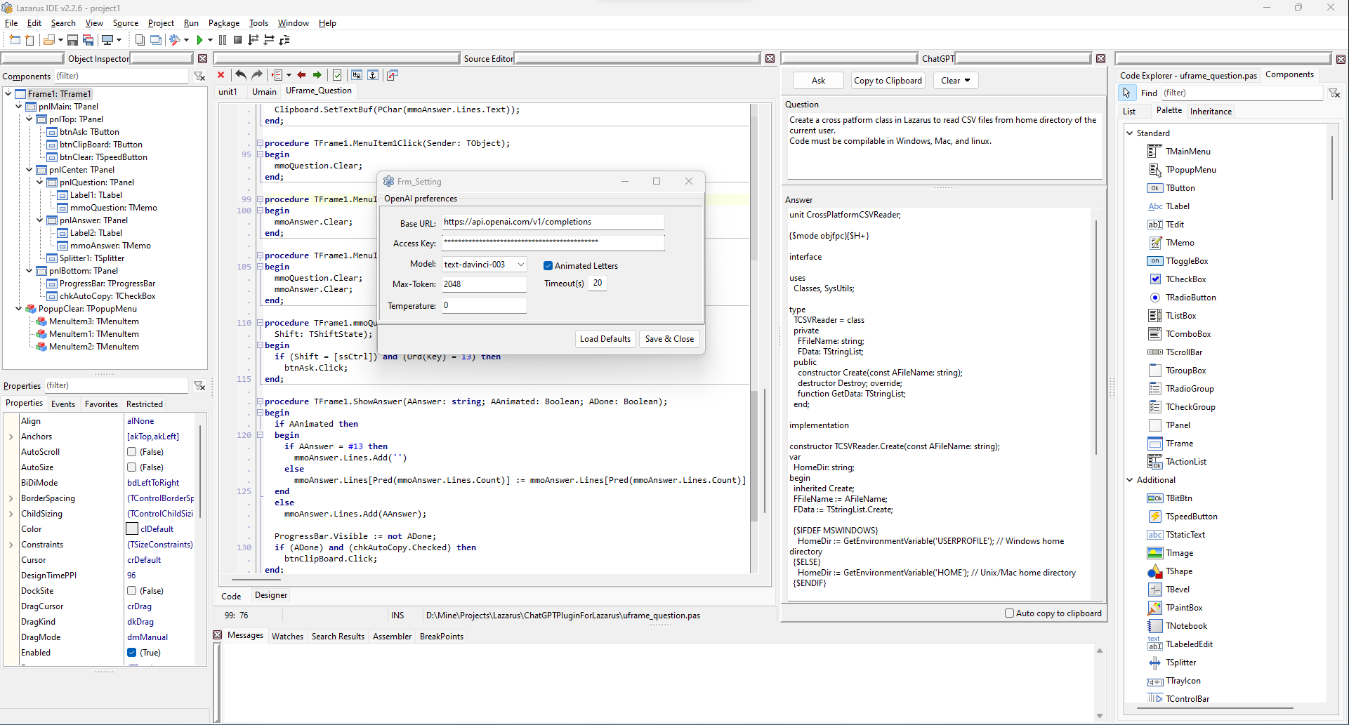 GitHub - AliDehbansiahkarbon/ChatGPTPluginForLazarus: An OpenAI