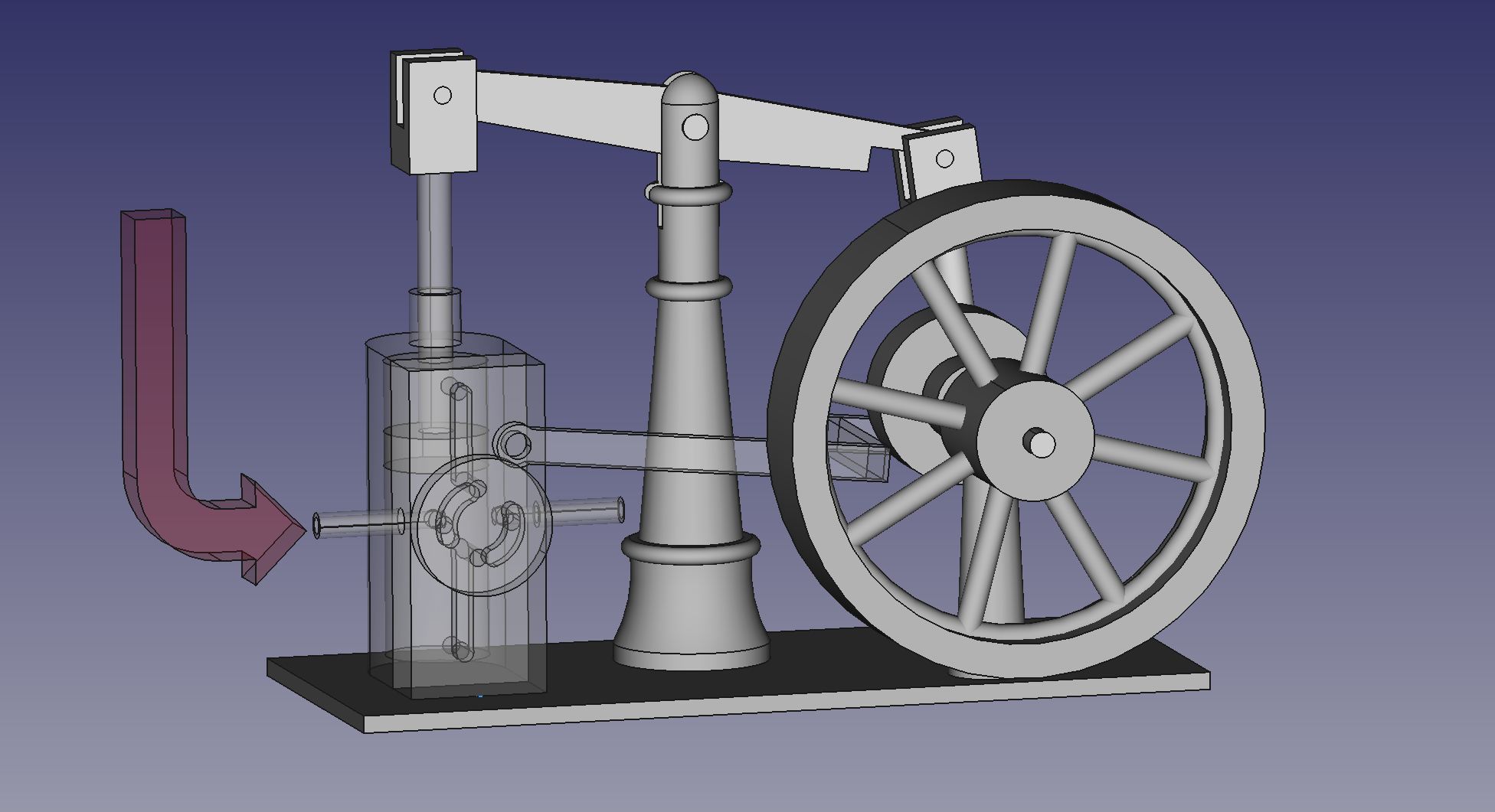 Miniature Beam Steam Engine social preview