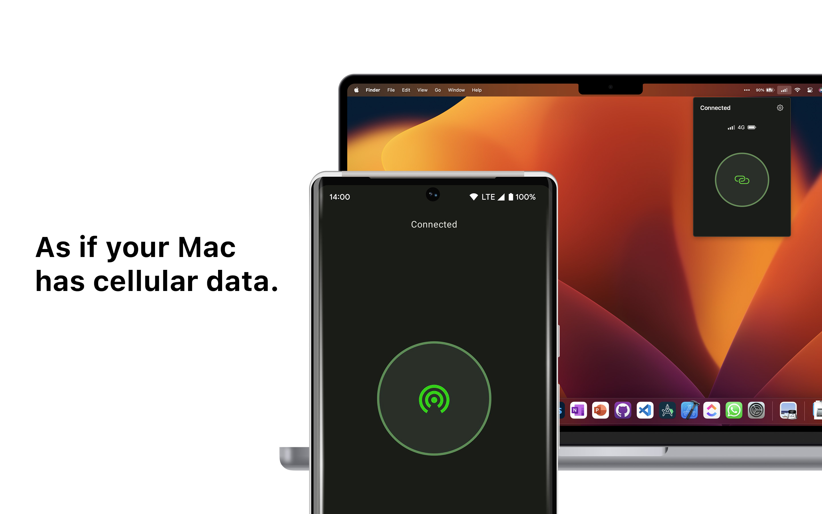 GitHub - XuanHanTan/cellular: As if your Mac has cellular data. · GitHub
