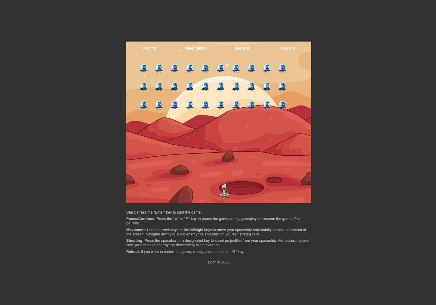 GitHub - EgonSaks/galaxy-attack-game: Single-player game using ...