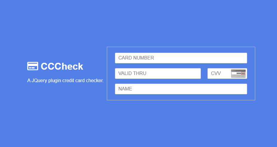 GitHub - RuanAragao/cccheck: jQuery Credit Card Check