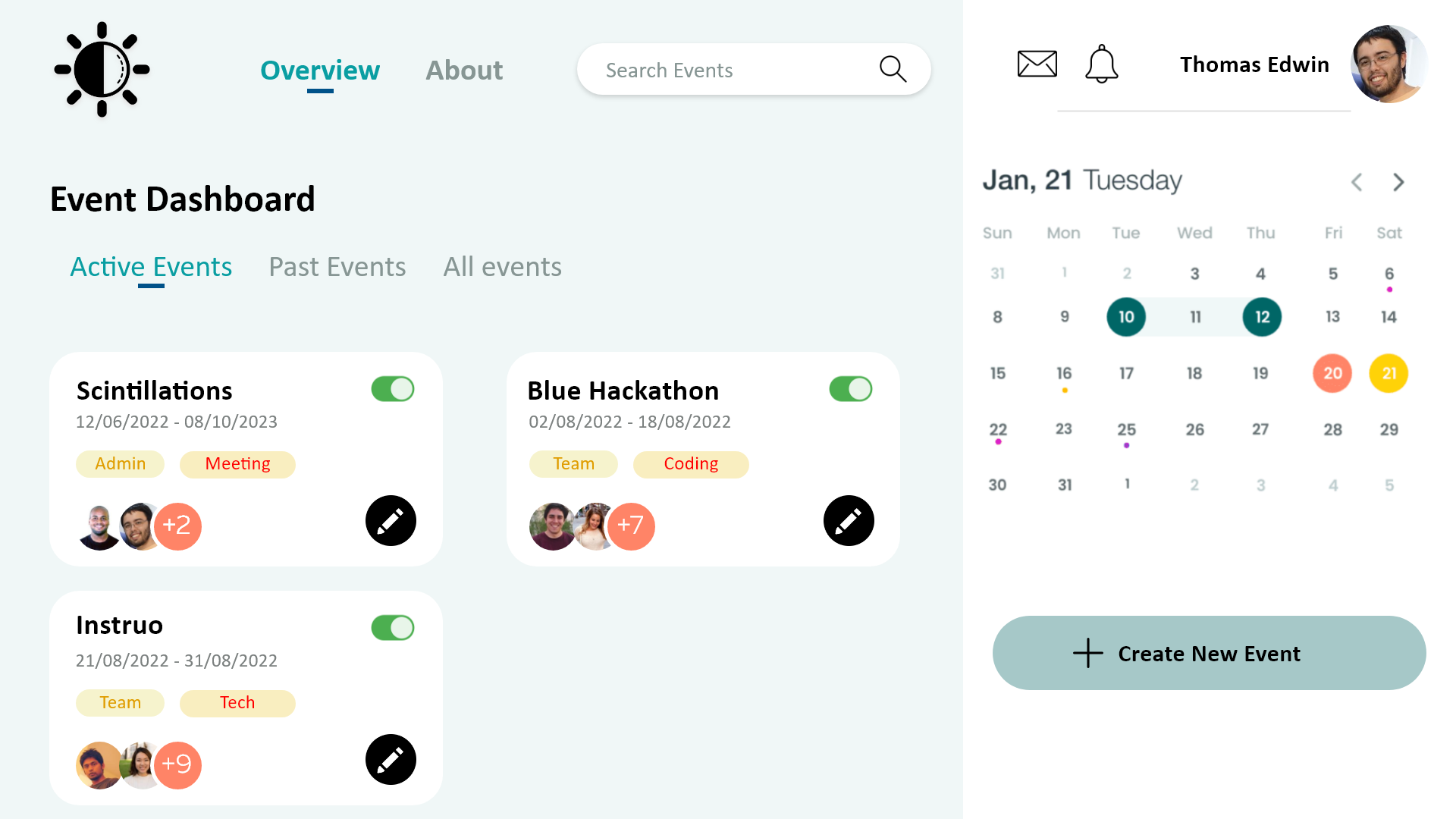 GitHub apru02/Event Manager Dashboard: Event Manager Dashboard: An